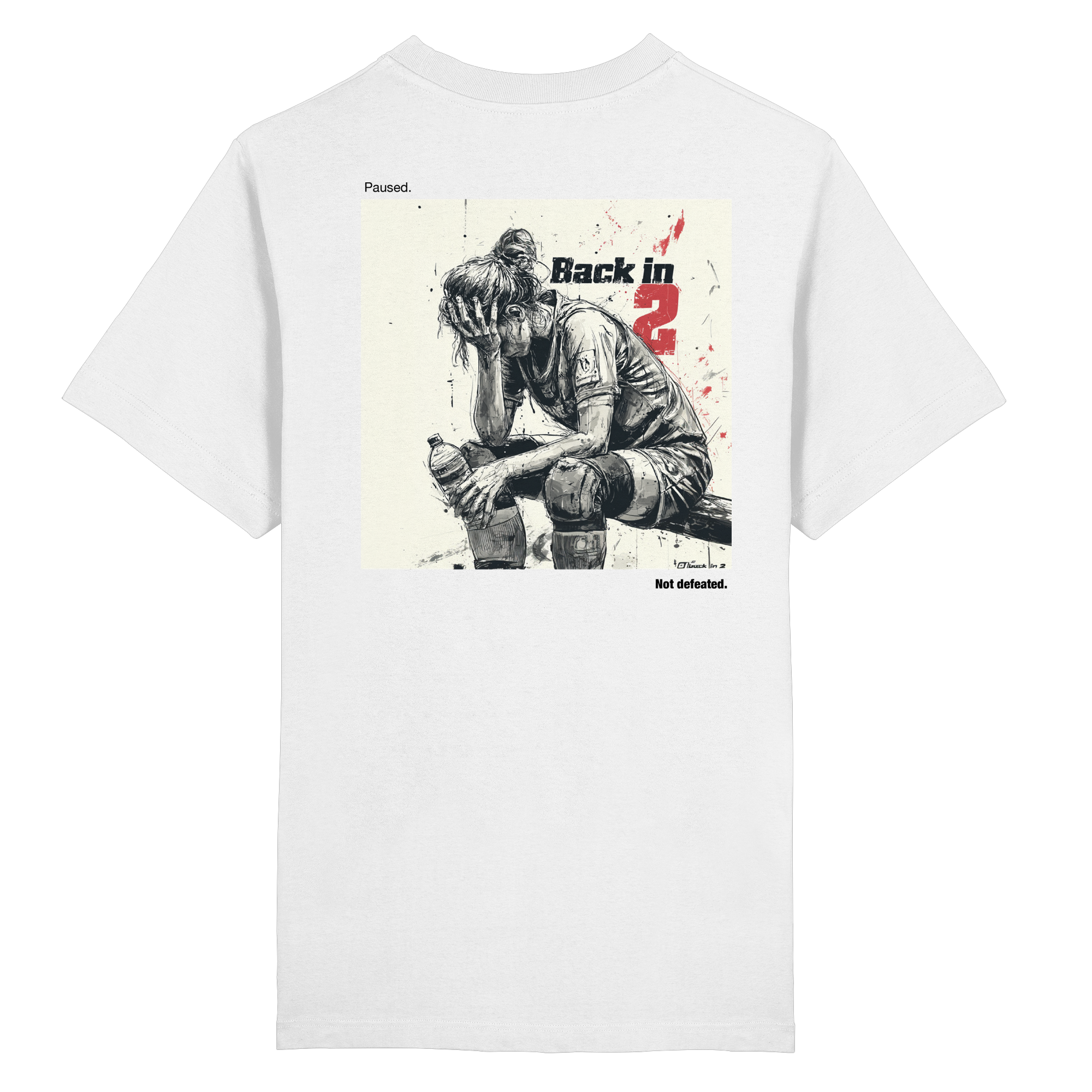 Back in 2 – Paused. Not Defeated. Female Version - Heavy Oversized Organic Shirt