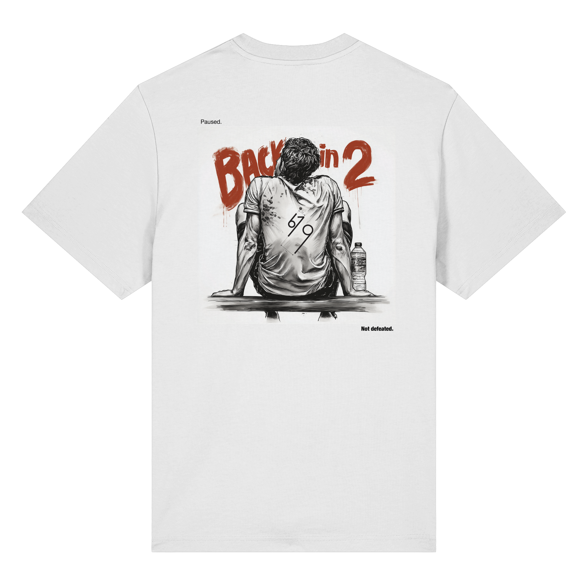 Back in 2 – Paused. Not Defeated. Male Version - Organic Heavy T-Shirt