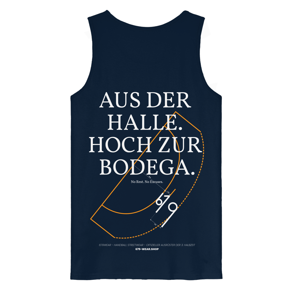 AUS DER HALLE. HOCH ZUR BODEGA. – Premium Organic Tank-Top
