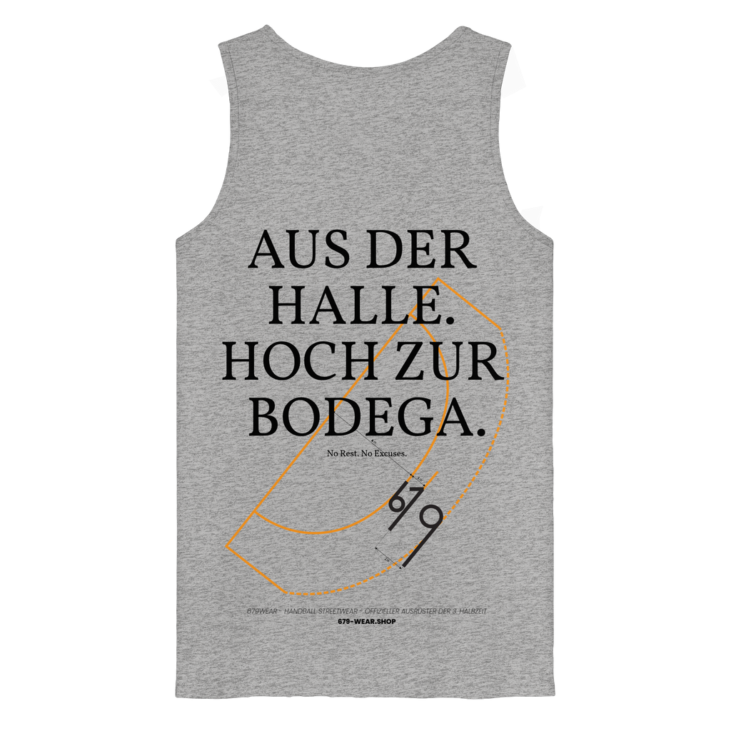 AUS DER HALLE. HOCH ZUR BODEGA. – Premium Organic Tank-Top