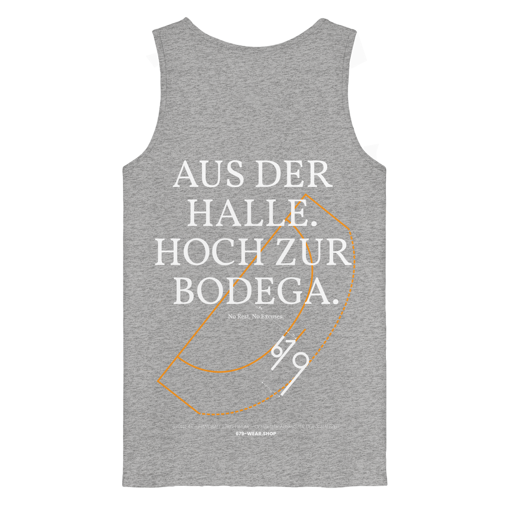 AUS DER HALLE. HOCH ZUR BODEGA. – Premium Organic Tank-Top