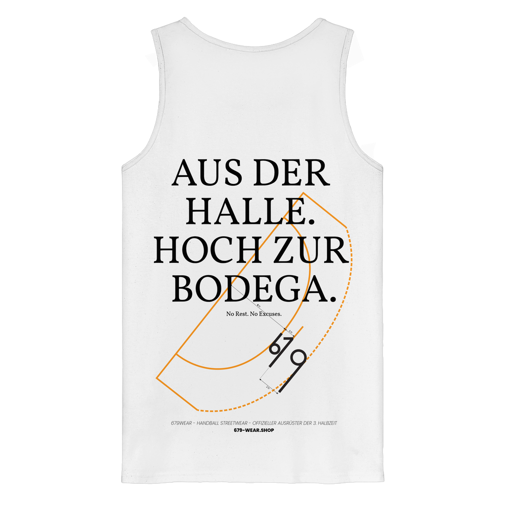 AUS DER HALLE. HOCH ZUR BODEGA. – Premium Organic Tank-Top
