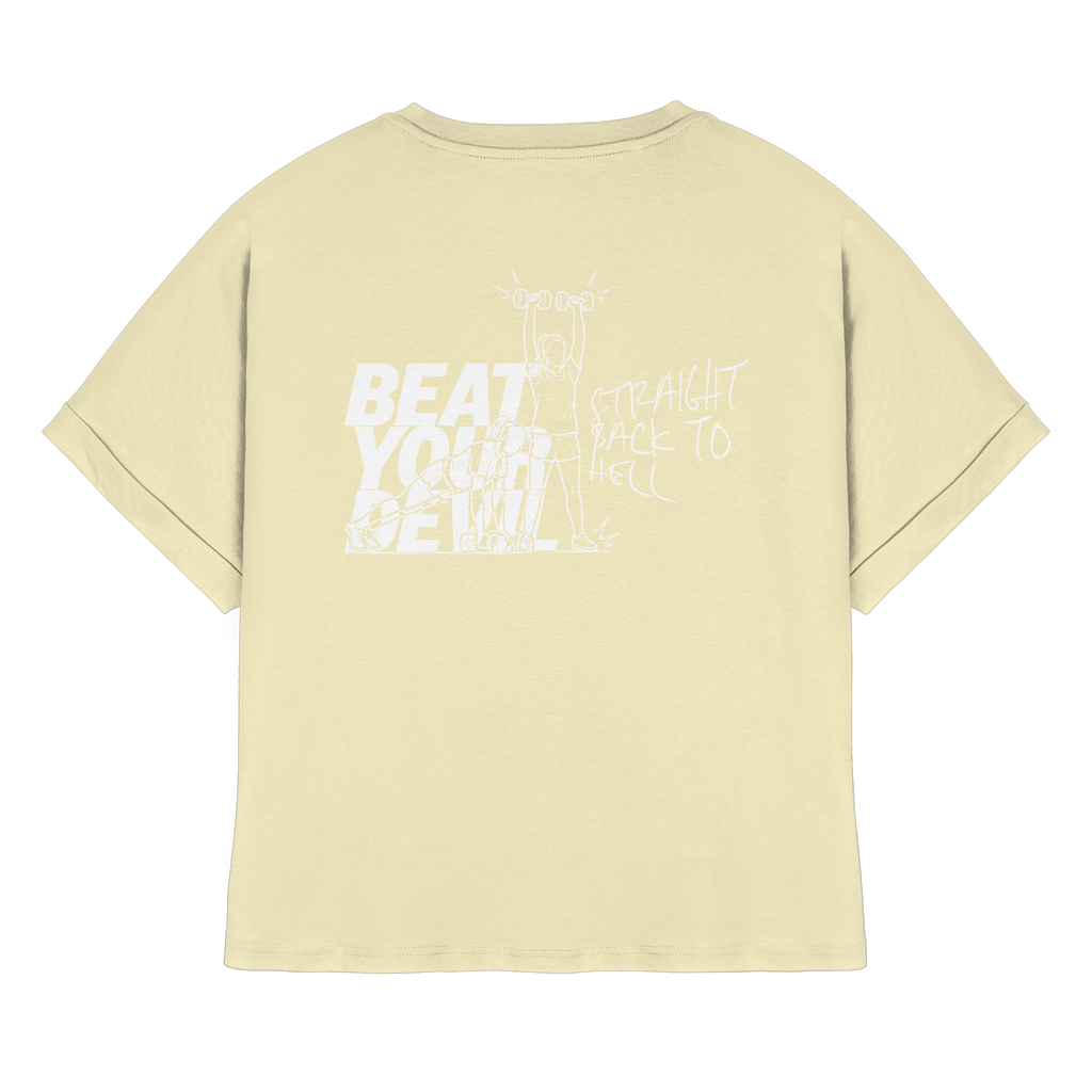 BEAT YOUR DEVIL – Pre-Season Edition - Womens Organic Rolled Sleeves T-Shirt
