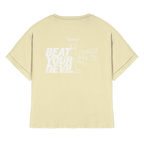 BEAT YOUR DEVIL – Pre-Season Edition - Womens Organic Rolled Sleeves T-Shirt
