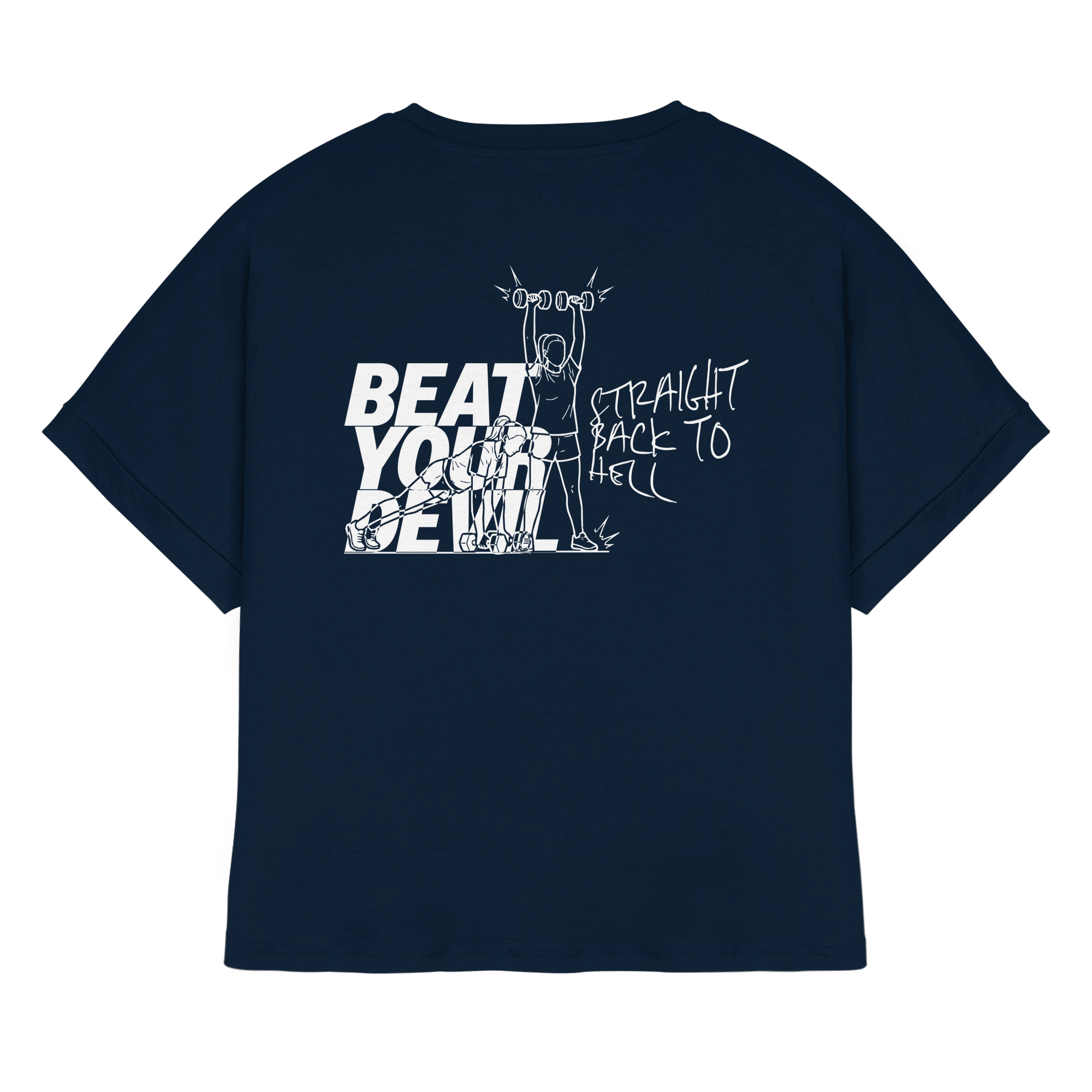 BEAT YOUR DEVIL – Pre-Season Edition - Womens Organic Rolled Sleeves T-Shirt