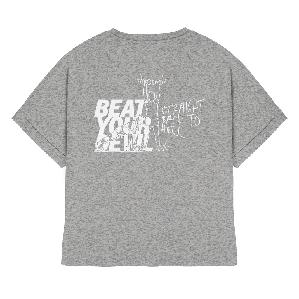 BEAT YOUR DEVIL – Pre-Season Edition - Womens Organic Rolled Sleeves T-Shirt