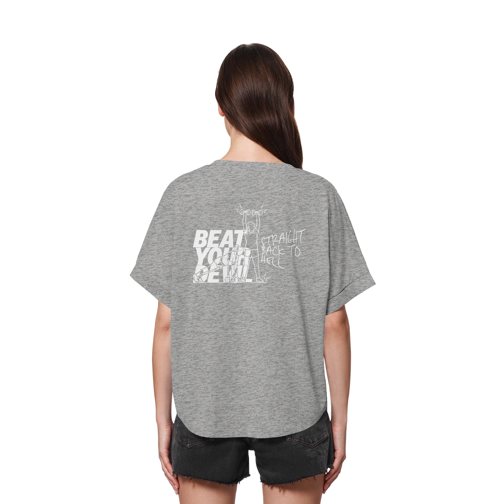 BEAT YOUR DEVIL – Pre-Season Edition - Womens Organic Rolled Sleeves T-Shirt