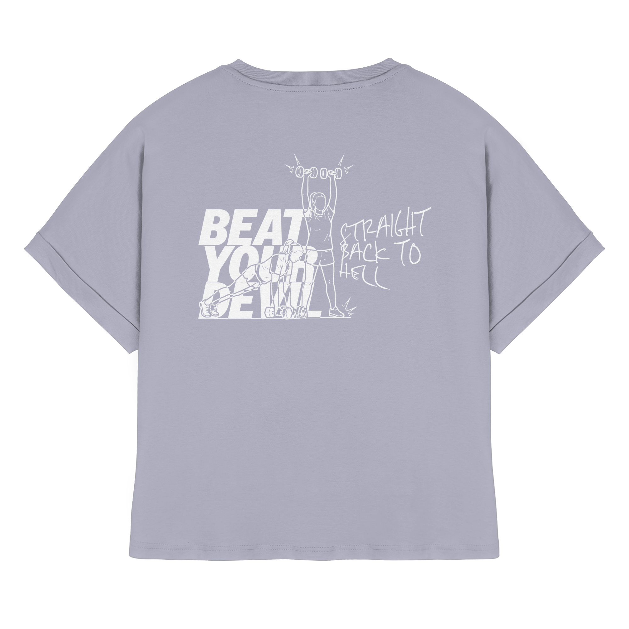 BEAT YOUR DEVIL – Pre-Season Edition - Womens Organic Rolled Sleeves T-Shirt