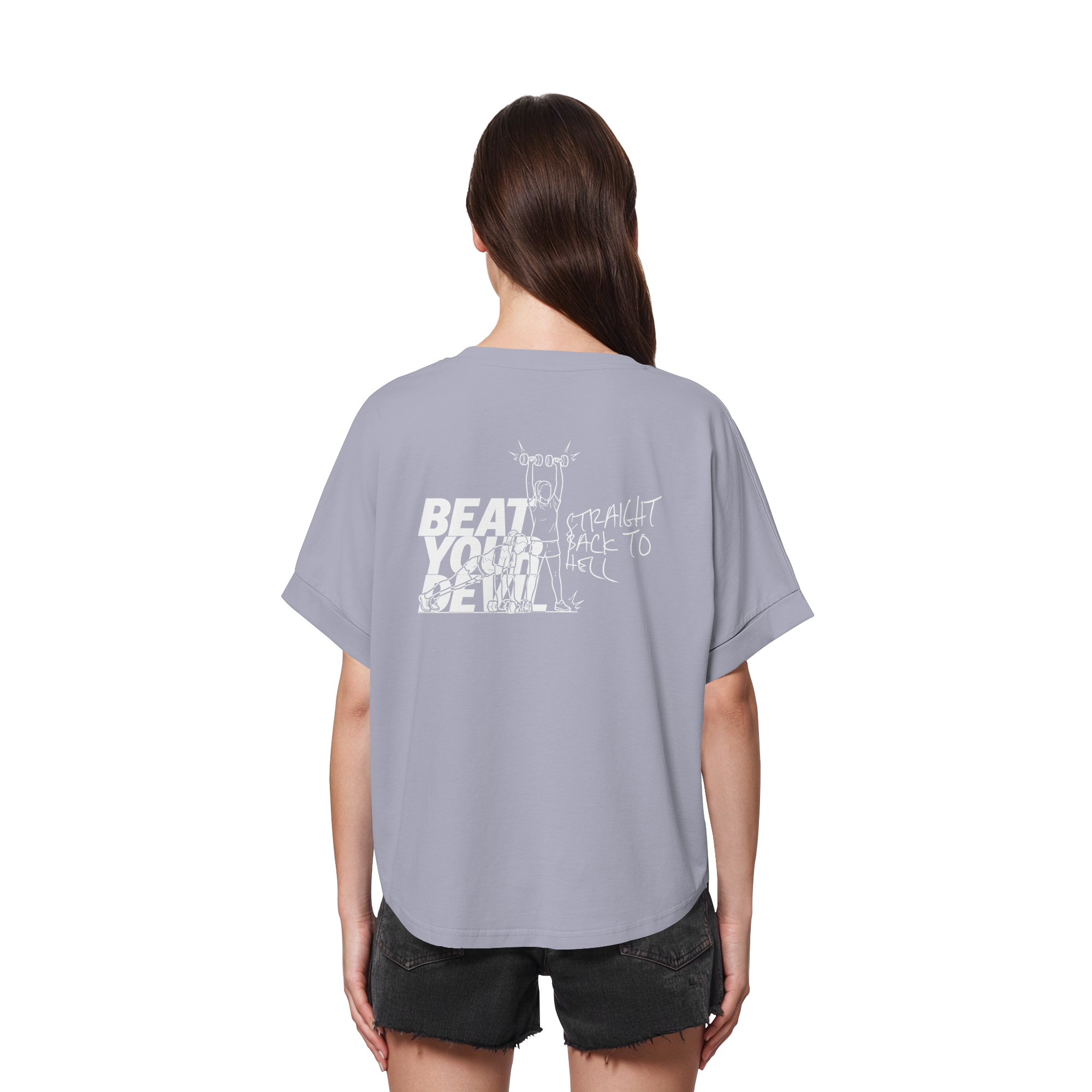BEAT YOUR DEVIL – Pre-Season Edition - Womens Organic Rolled Sleeves T-Shirt