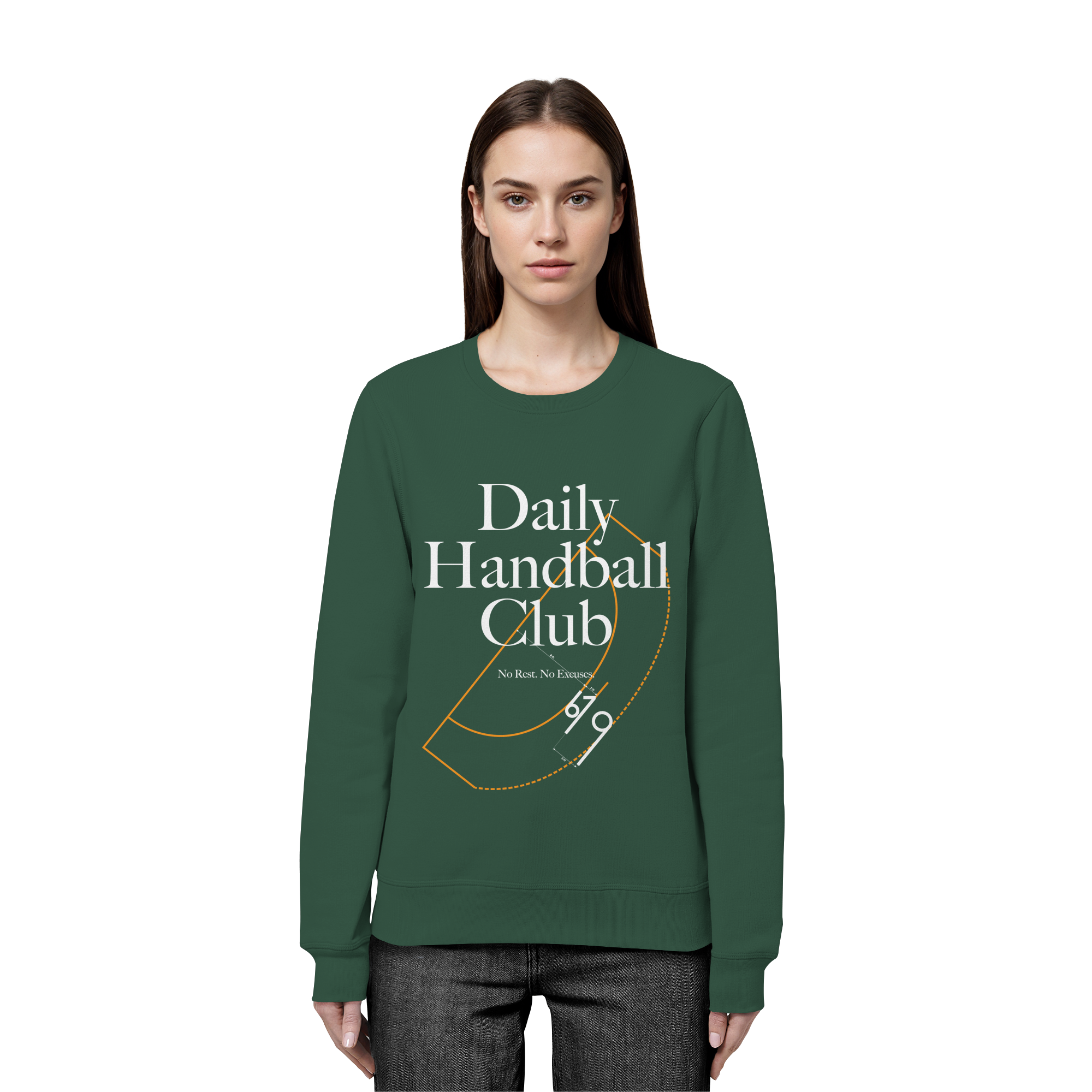 Daily Handball Club - No Rest. No Excuses. - Organic Basic Unisex Sweatshirt