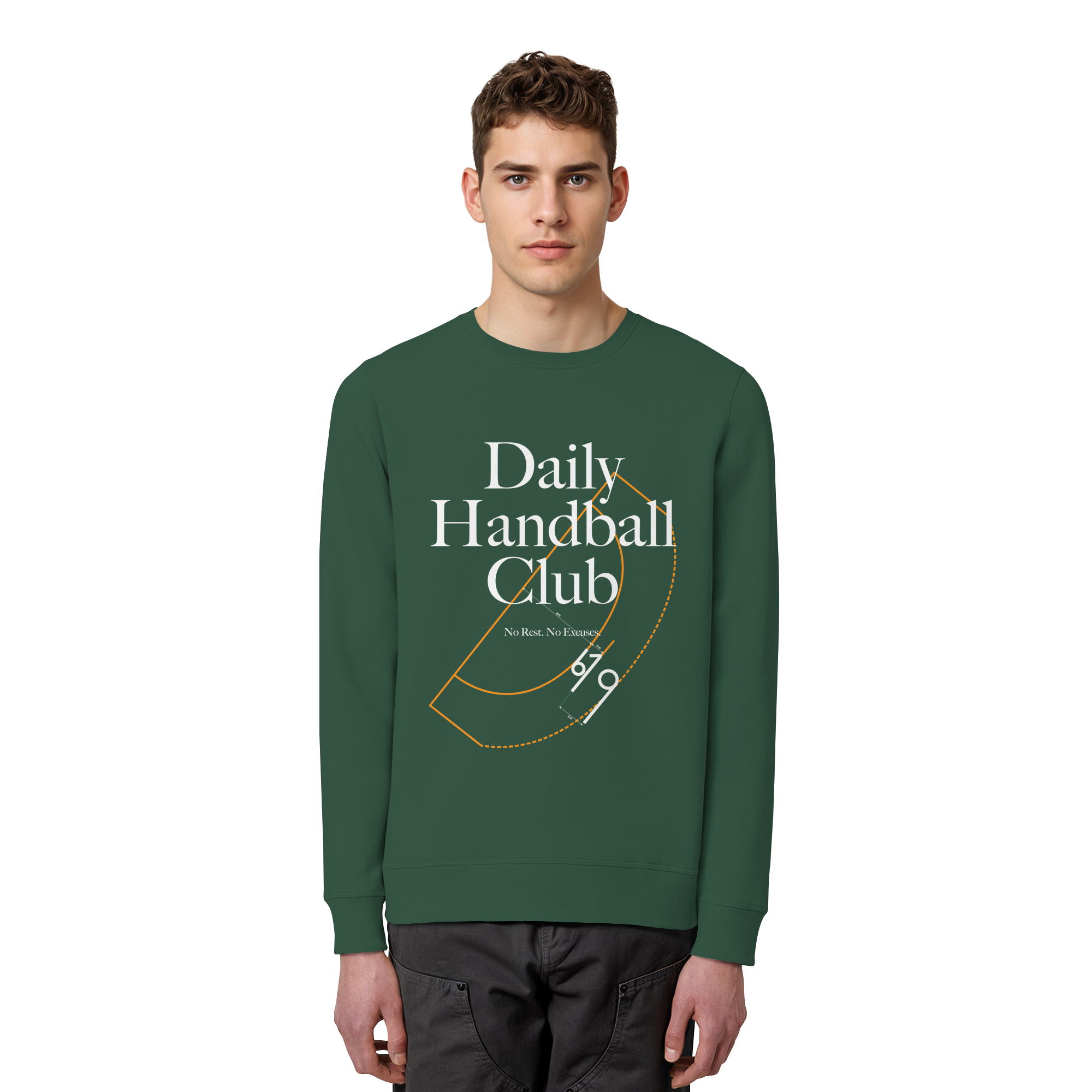 Daily Handball Club - No Rest. No Excuses. - Organic Basic Unisex Sweatshirt